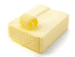 Butter on white background