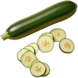 Zucchini oder Zucchini, Fruchtfleisch und Schale, roh